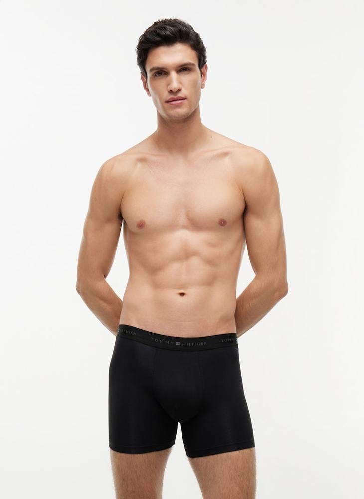 TOMMY HILFIGER 3-Pack Signature Logo Pima Boxer Briefs - Image 2